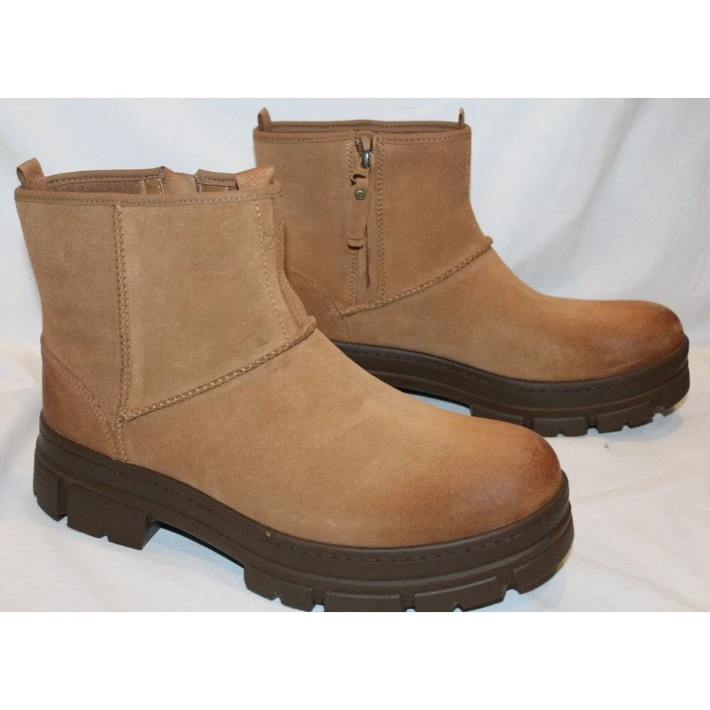 UGG WP SUEDE CLASSIC CHELSEA PULL-ON WINTER WORK BOOTS CHESTNUT